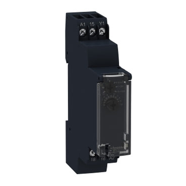 Schneider - RE17RAMU - Modular timing relay, 8A, 1CO, 1 s..100 h, on delay, 24...240VAC