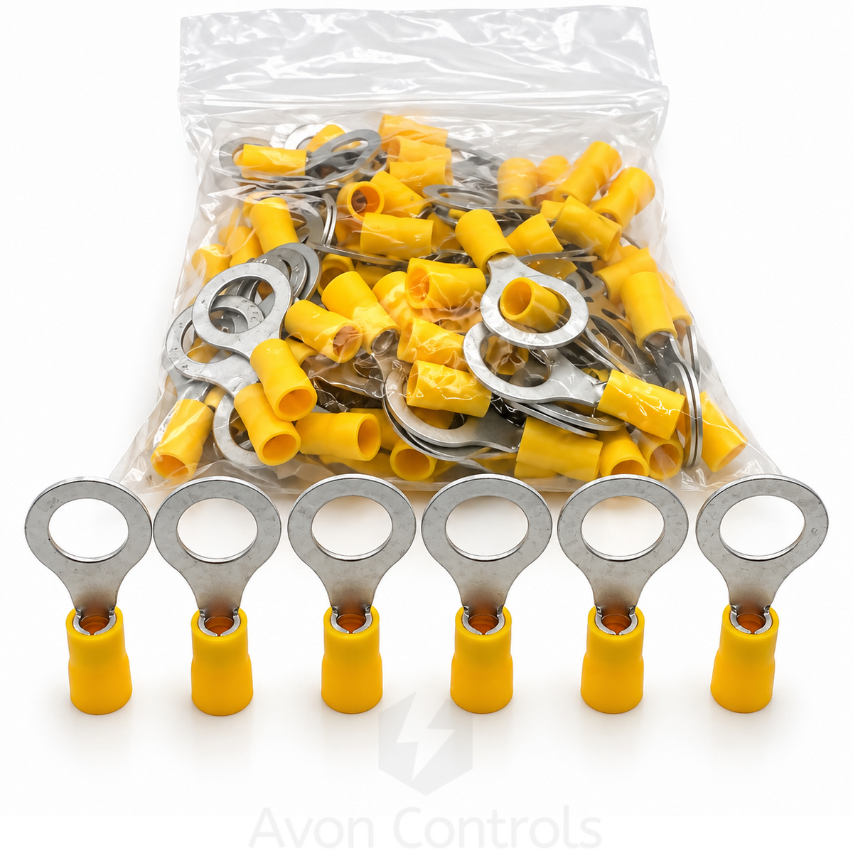 M10 - Yellow Ring Terminal - Pack of 100