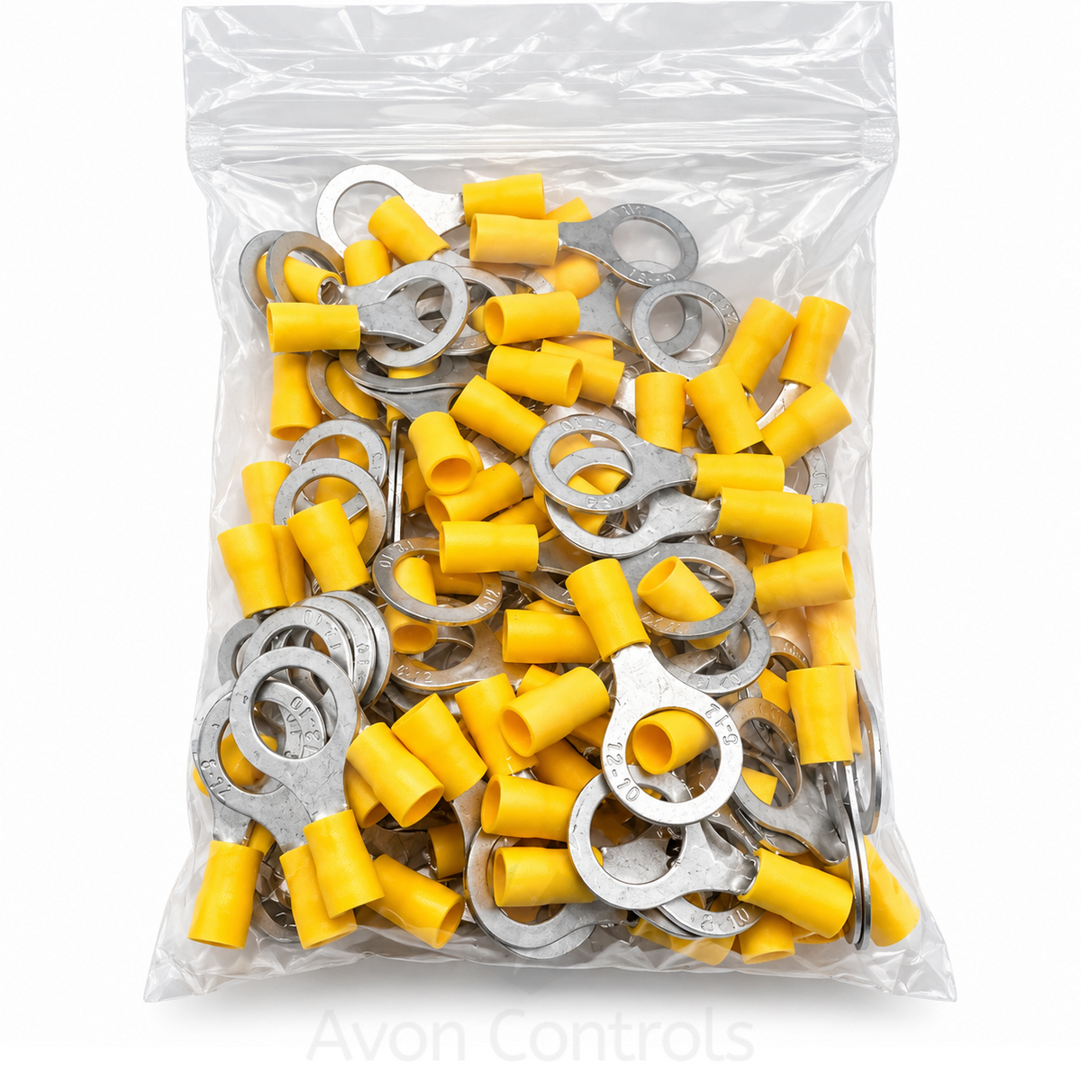 M12 - Yellow Ring Terminal - Pack of 100