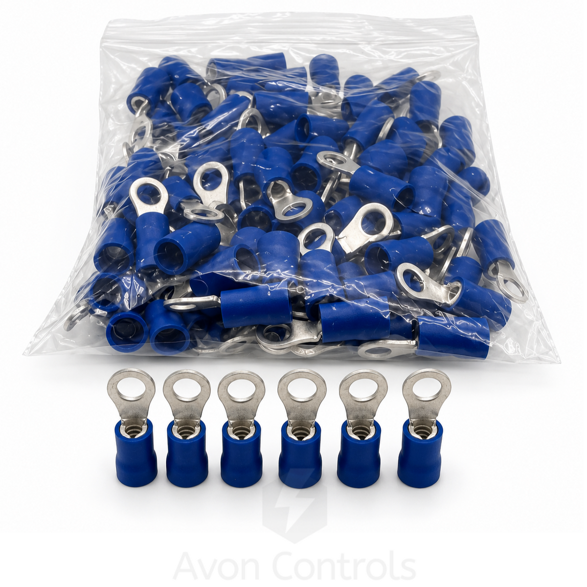 M4 - Blue Ring Terminal - Pack of 100