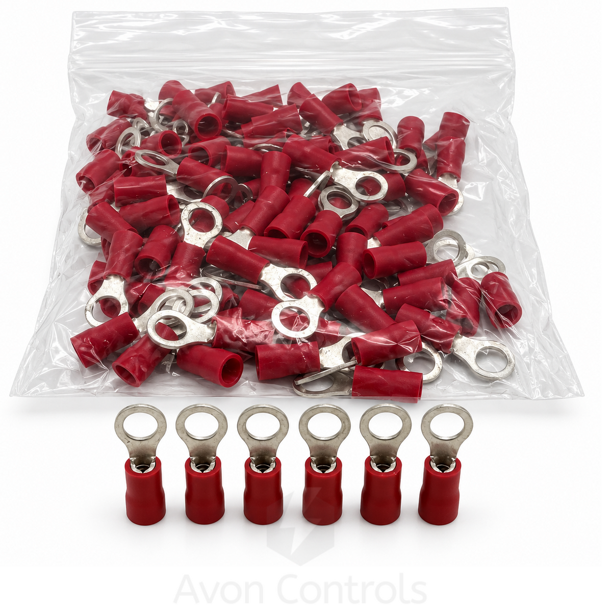 M5 - Red Ring Terminal - Pack of 100