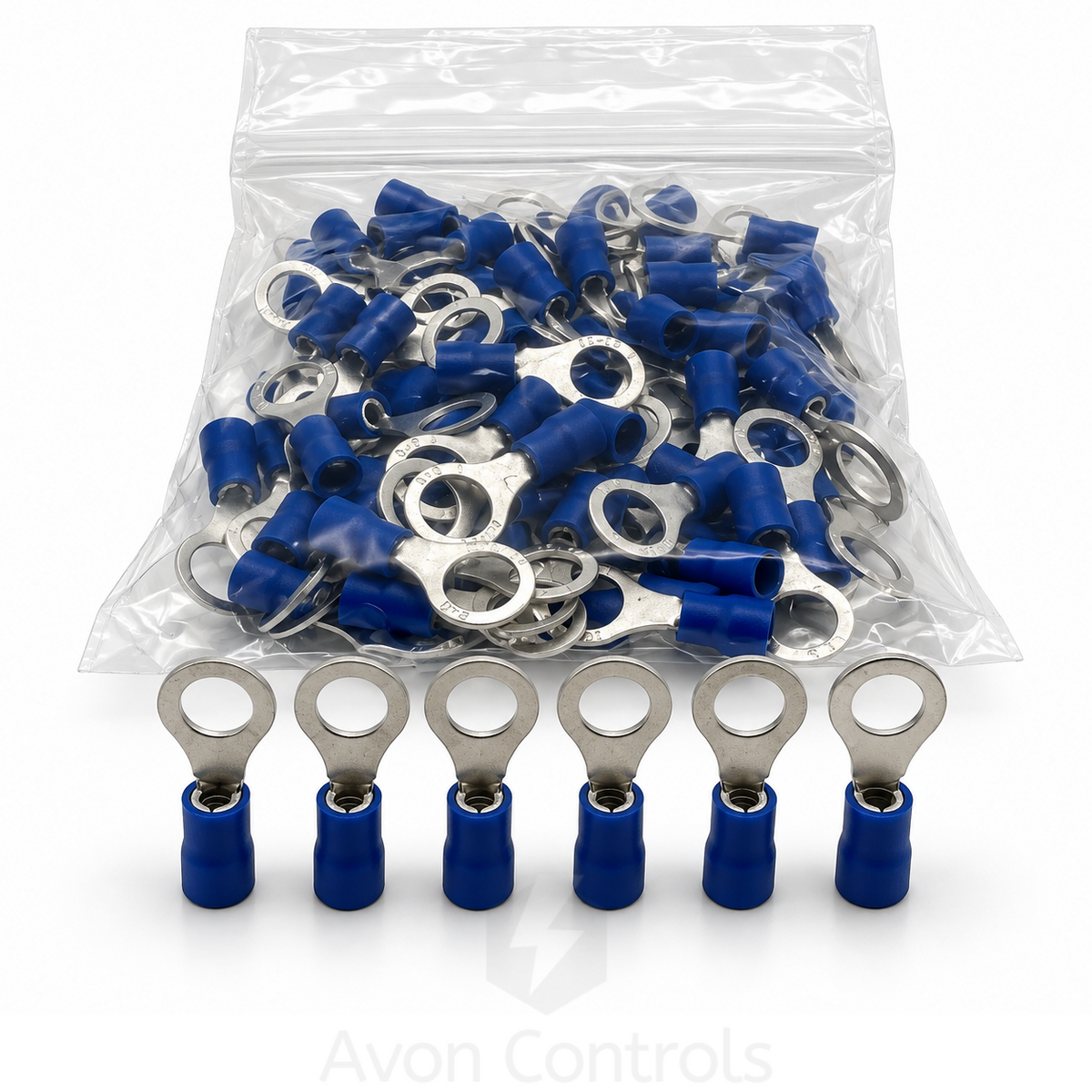 M8 - Blue Ring Terminal - Pack of 100