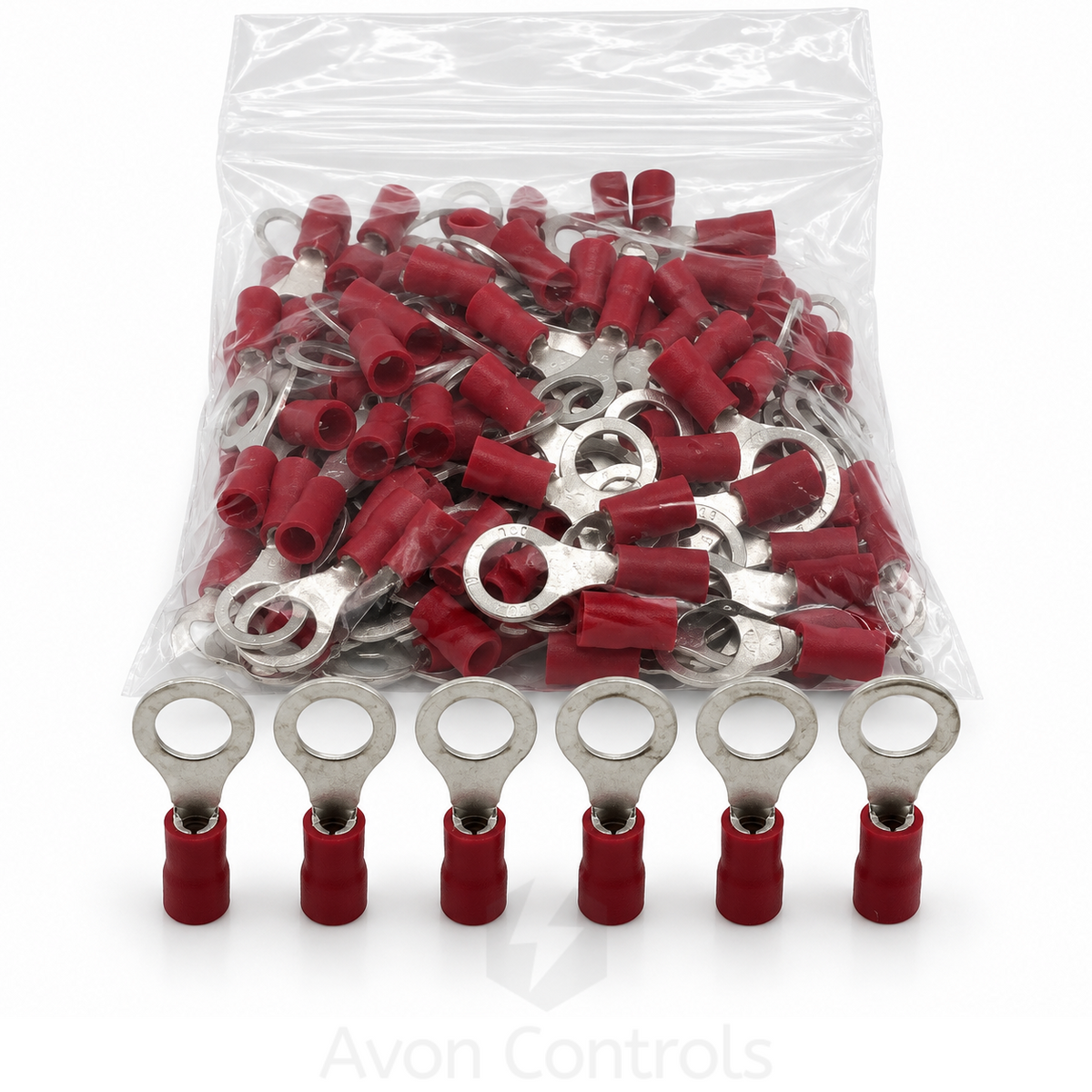 M8 - Red Ring Terminal - Pack of 100