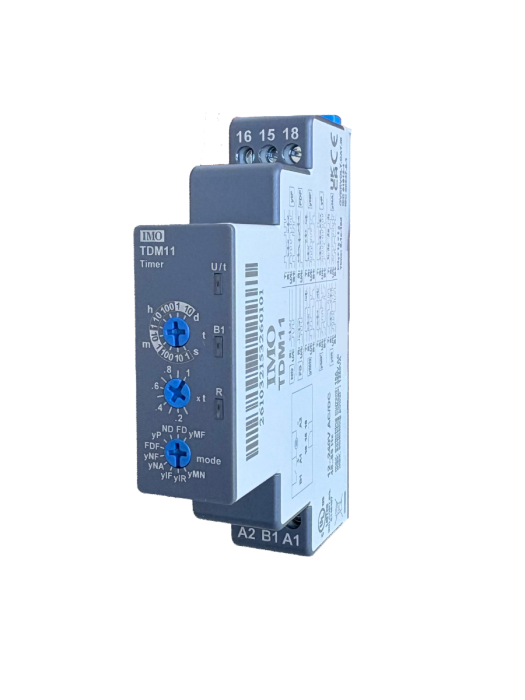 IMO - TDM11 - Timer Multifunction 12-240V AC/DC Supply, Single Pole CO 10A, 0.1s-10d