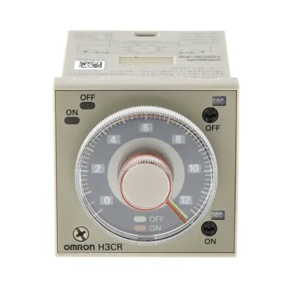 Omron - H3CR-F8 24-48VAC/12-48VDC - H3CR Series DIN Rail Timer Relay, 2-Contact, 24 V dc 24V ac, 0.05 s to 30 h, 1-Function, DPDT Switch Configuration
