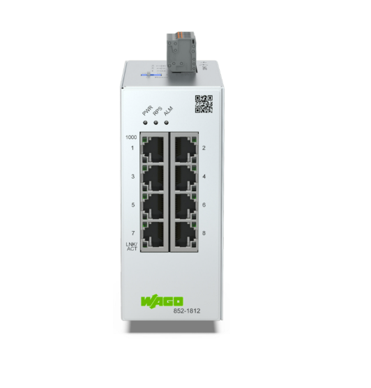 WAGO - 852-1812 - 8 Way Ethernet Switch (Managed)
