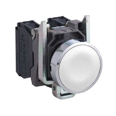 Schneider - XB4BA11 - White Push Button with 1 x NO contact