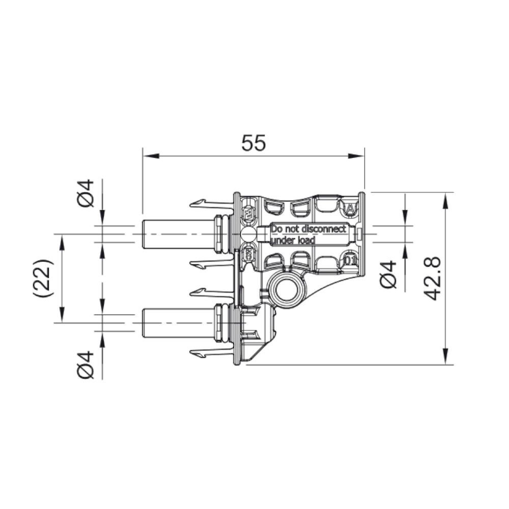Staubli - MC4 Evo 2 Branch Connector - 4-6mm² - Female